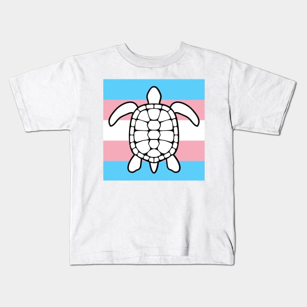 pride turtles - trans Kids T-Shirt by goblinbabe